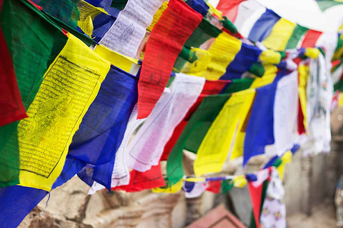 Bandiere tibetane di preghiera